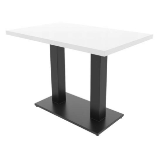 Stół kuchenny Biały z Metalową Podstawą 110x70 Stół kuchenny Biały z Metalową Podstawą 110x70